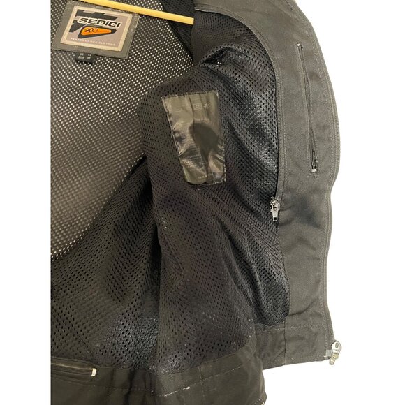 Sedici F16 Men's Black Leather & Mesh Motorcycle Jacket Size 42 US 52 EUR - Picture 8 of 16